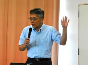 第５回楽習会講師の紹介　日立警察署生活安全課 江面祐一課長