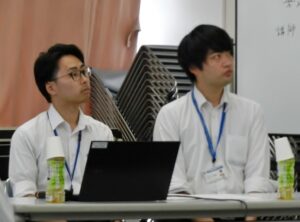 講師紹介　茨城県茨城県農林水産部漁政課の川崎勇稀技師、同じく水産試験場回遊性資源部の長谷川拓哉技師　